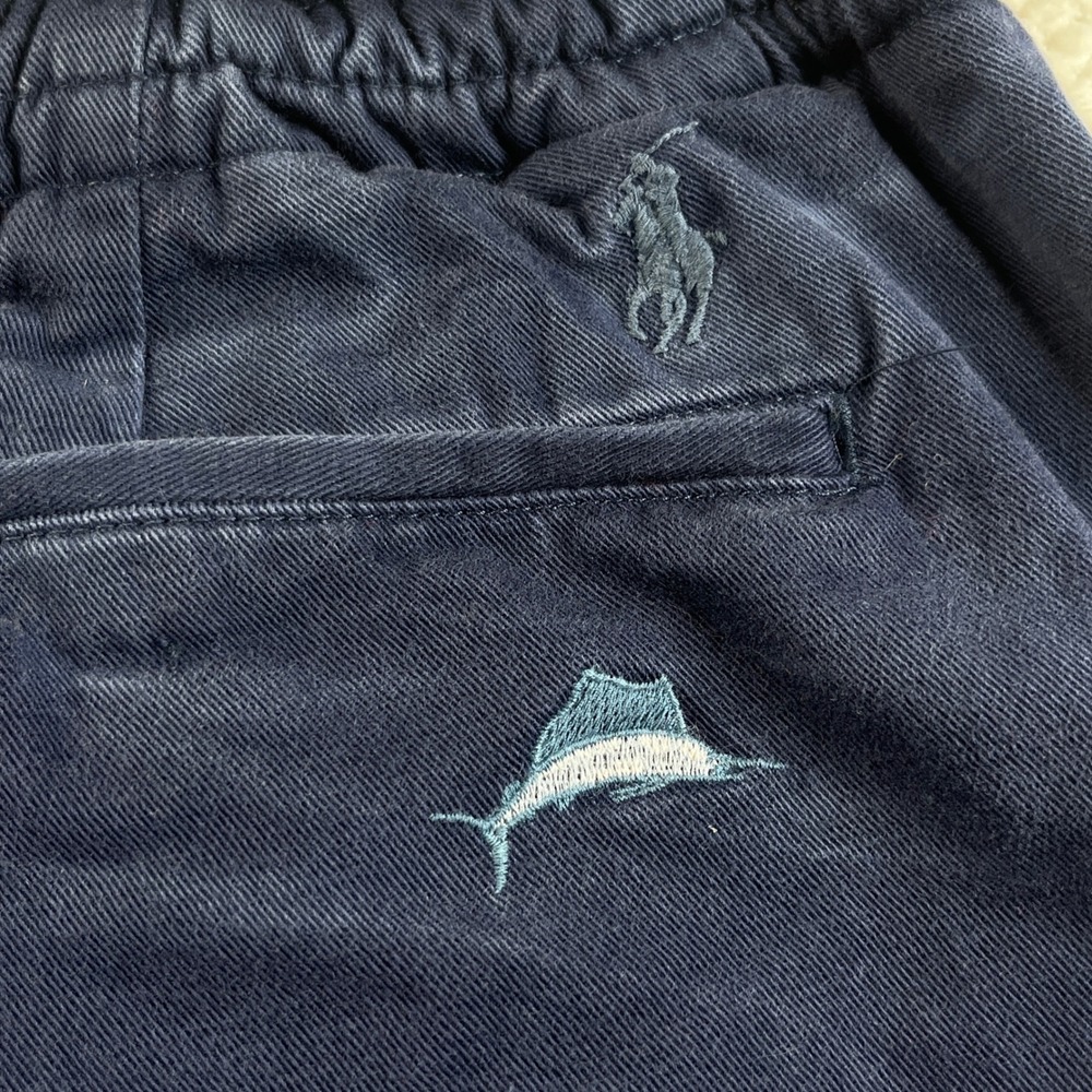 Polo Ralph Lauren Mens XXL Navy Blue Marlin Anchor Embroidered Chino Pants XXL - Picture 6 of 11